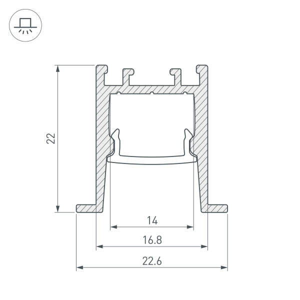 Профиль Arlight SL-Comfort-2322-F-2000 Anod Black / - фото №3