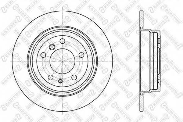 Диск тормозной задний для bmw e34 2.0-3.5 m20-m30/m43-m60 87 Stellox 60201520SX