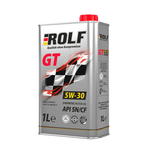 Масло моторное синтетическое ROLF GT SAE 5W-30 API SN/CF ACEA С2/C3 1л (322233)