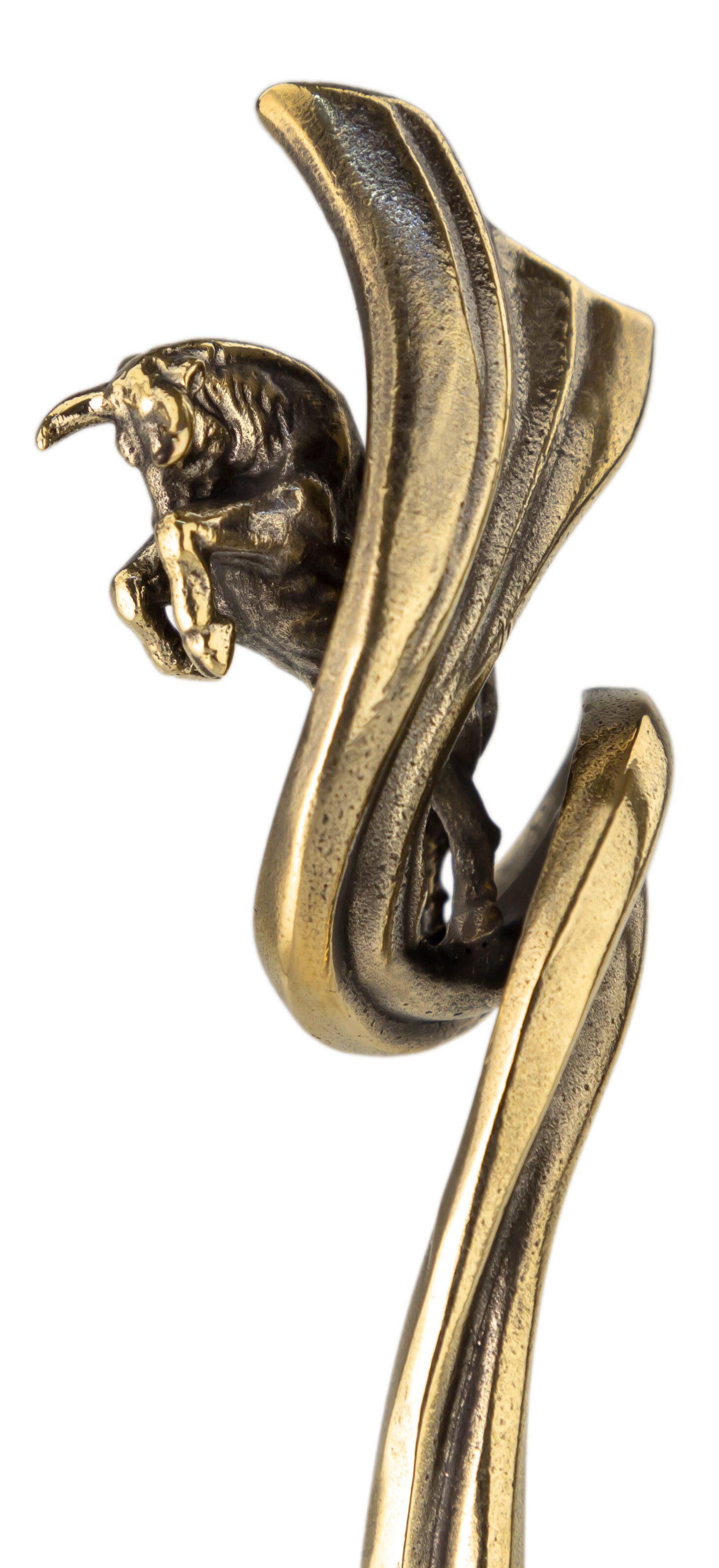 Ложка бронза БЫК коллекционная сувенирная (ВхШхД 14х3х2) - фотография № 7