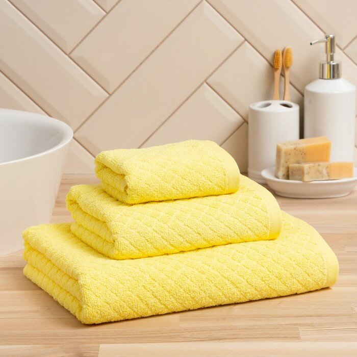 фото Полотенце махровое Love Life Минимализм 70х120 см, жёлтый LoveLife 6830750 .
