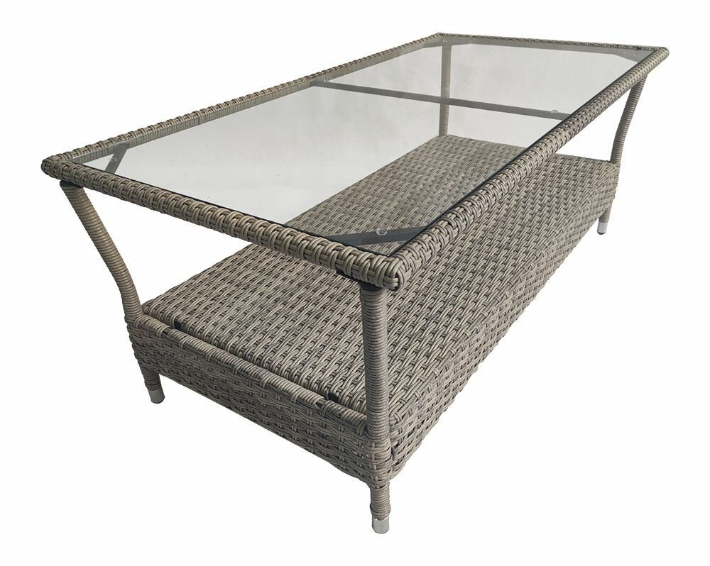 Комплект мебели BERGAMO (Бергамо) бежево-серый из искусственного ротанга - фотография № 4