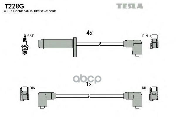 Провода Зажигания TESLA арт. T228G