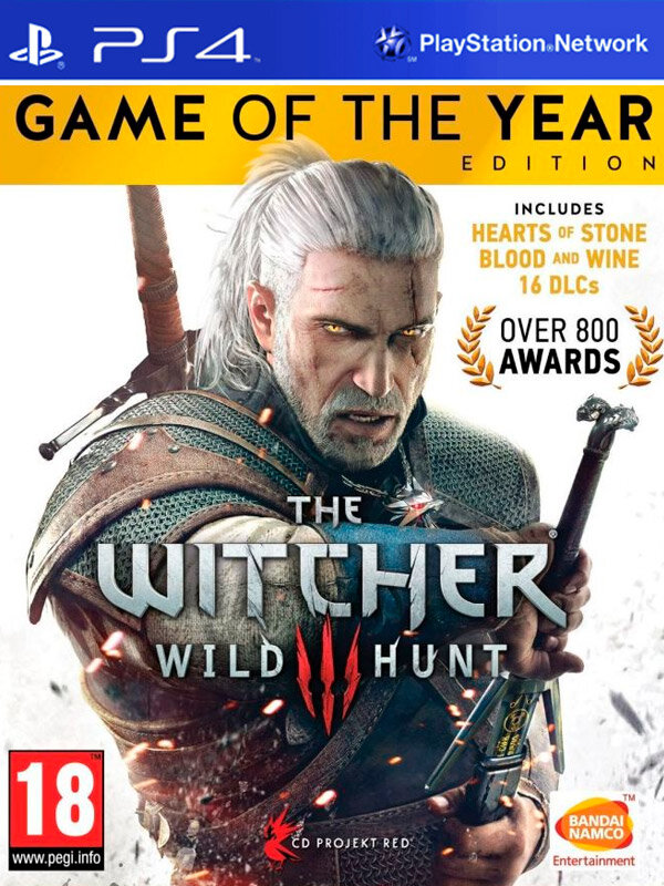 PlayStation Игра The Witcher 3 Wild Hunt - Game of the Year Edition (русские субтитры) (PS4)