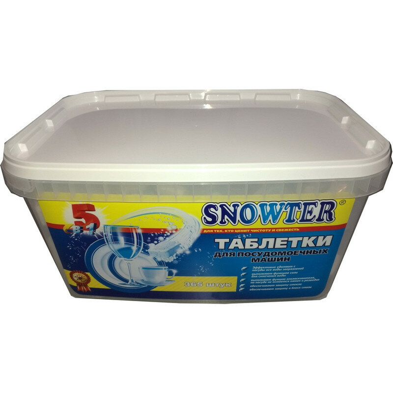 Таблетки для посудомоечных машин SNOWTER 365 шт/уп - фотография № 2