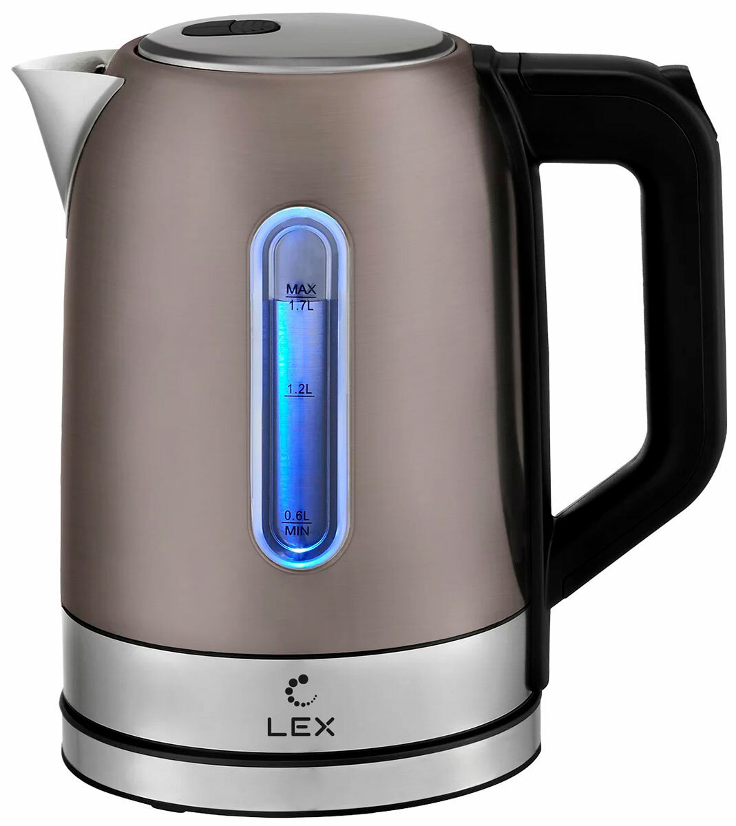 Чайник электрический LEX LX 30018-3, кофейный - фотография № 1