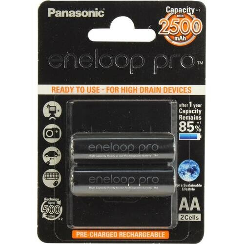 Аккумулятор Panasonic Eneloop Pro BK-3HCDE/2BE