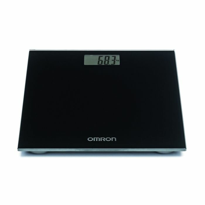 Весы напольные Omron HN-289, электронные, до 150 кг, 1хCR2032, стекло, черные - фотография № 1