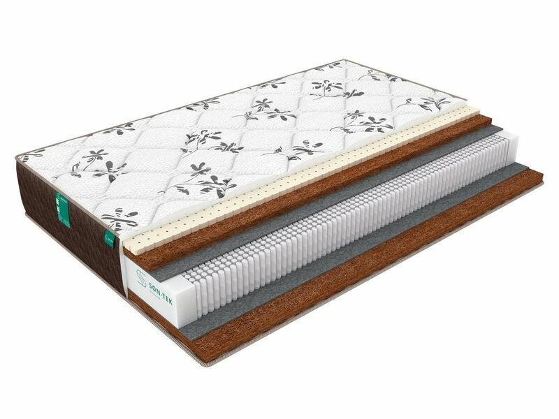 Матрас Sleeptek Lux SoftStrong Cocos, 100x190 см (нестандартный), пружинный