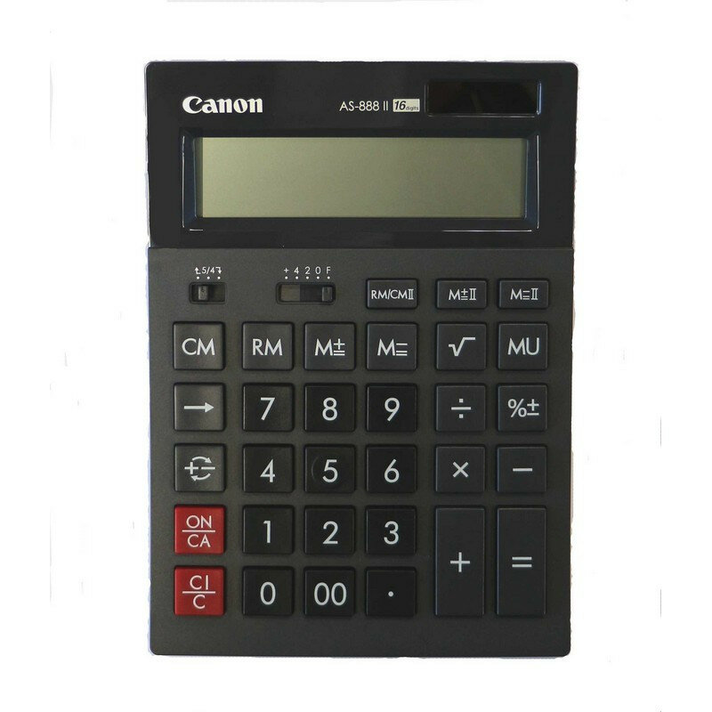 Калькулятор настольный полноразмерный Canon AS-888 II 16-разрядный черный 212713