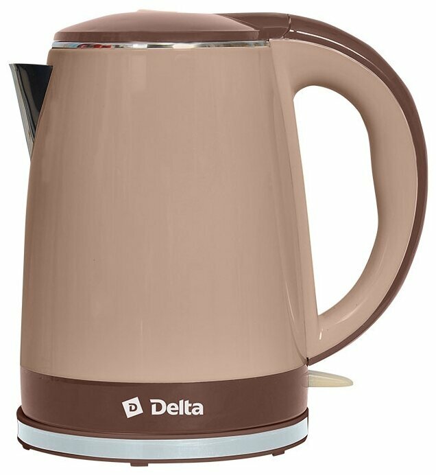 Чайник DELTA DL-1370, бежевый/коричневый