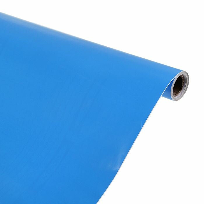 Пленка самоклеящаяся, голубая, 0.45 м х 3 м, 8 мкр - фотография № 2