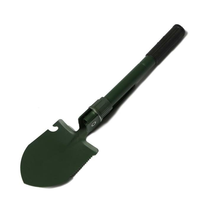 Greengo Лопата туристическая, L = 41 см, складная, пилка, металлический черенок с прорезиненной рукоятью