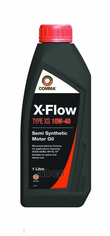 COMMA Comma 10w40 X-Flow Type Xs (1l)_масло Мот.! Полусин Acea A3/B3,Api Sl/Cf,Mb 229.1,Vw 501.01/505.00