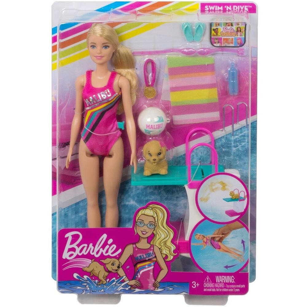 Кукла Mattel Barbie Чемпион по плаванию GHK23