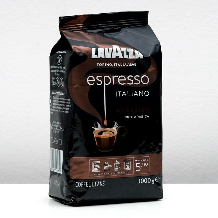 Lavazza Кофе зерновой LAVAZZA Caffe Espresso,высший сорт, 1 кг - фотография № 4