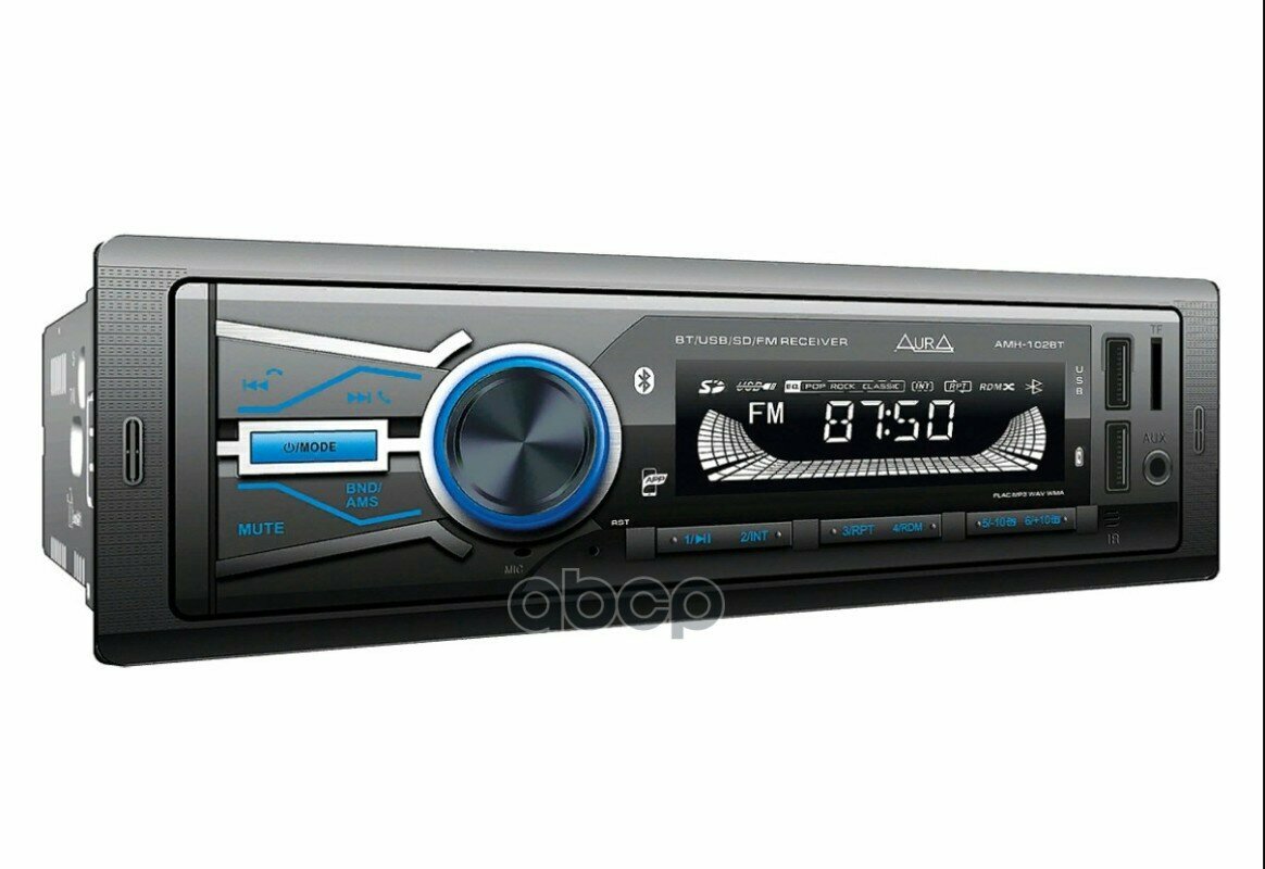 Магнитола Автомобильная 1Din Aura AURA арт. AMH-102BT