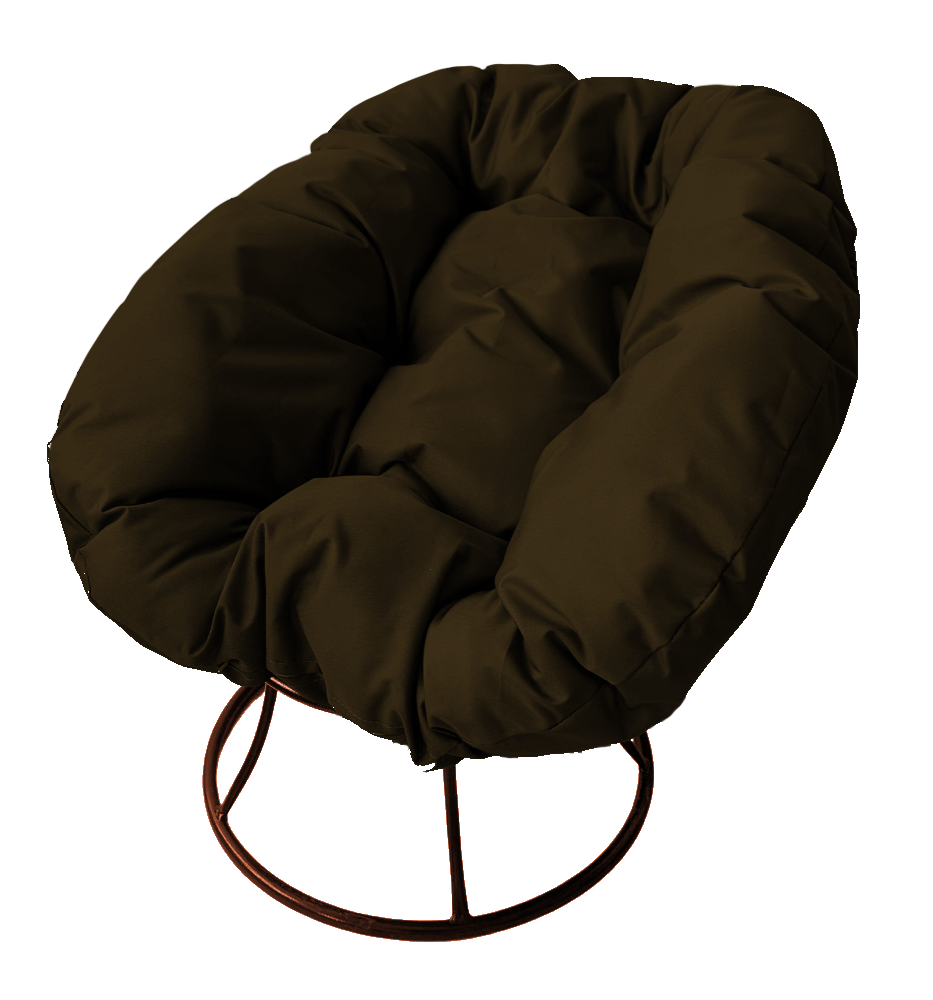 Кресло m-group пончик коричневое, коричневая подушка - фотография № 1