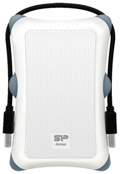 Внешний жесткий диск Silicon Power USB 3.0 1Tb A30 SP010TBPHDA30S3W Armor 2.5" белый SP010TBPHDA30S3W