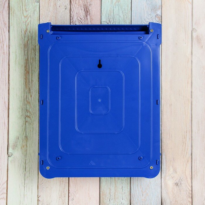 Альтернатива Ящик почтовый, пластиковый, "Декор", с замком, синий - фотография № 5