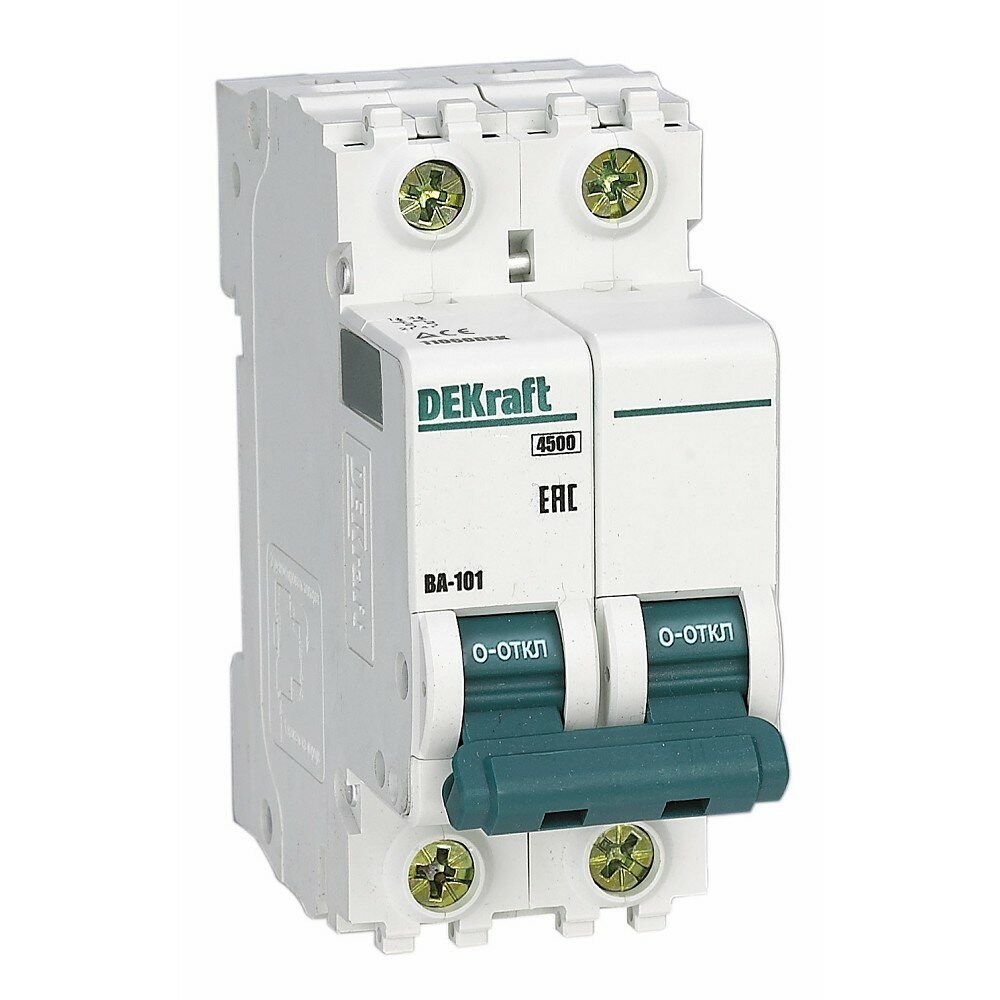 Schneider electric Schneider-electric 11065DEK Авт. выкл. 2Р 10А х-ка C ВА-101 4,5кА DEKraft