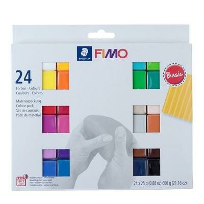 Набор пластики - полимерной глины FIMO soft, 24 цветов по 25 г 4274540 .