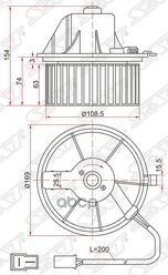 Мотор Отопителя Салона Audi 80 86-96/Volkswagen Transporter T4 90-03/Passat B4 88-97 Sat арт. ST-893819021A