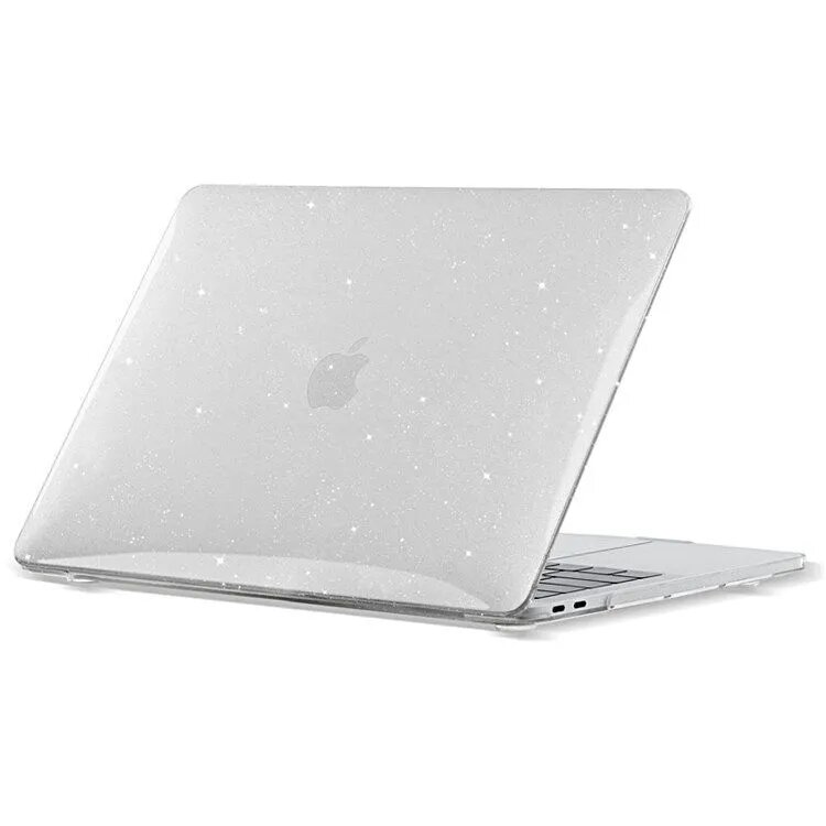 Чехол-накладка пластиковая для ноутбука MacBook Air 15 2023 M2 (Модель: A2941) Прозрачный глянцевый с блестками