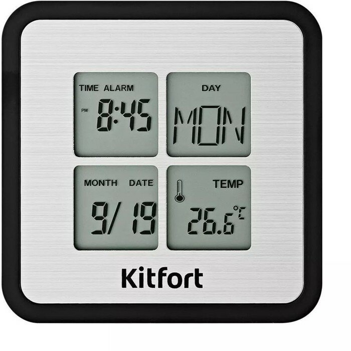 Часы КТ-3301, термометр, календарь, таймер, белый - фотография № 3