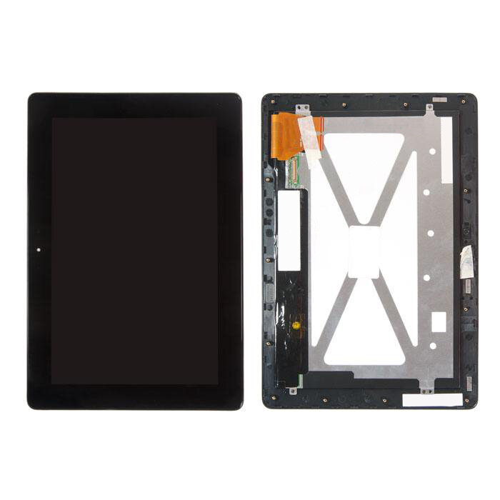 Дисплей (экран) в сборе с тачскрином для планшета Asus PadFone Infinity A86 с рамкой черный (Premium SC LCD) / 1920x1200