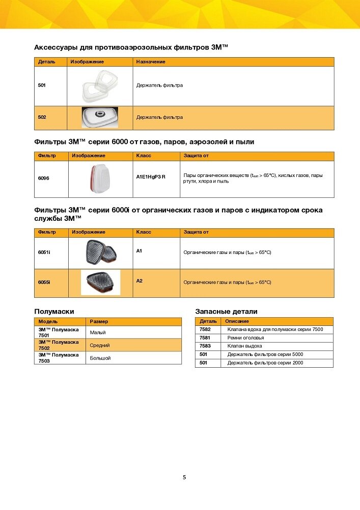 Комплект 3М 7503 для защиты от пыли и аэрозолей (3М 7503 + 3М 6035) - фотография № 8