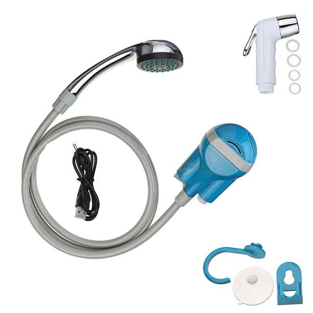 Походный переносной душ Rechargeable Camping Shower с аккумулятором и USB зарядкой - фотография № 1