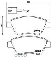 Колодки Тормозные Fiat Albea/Doblo/Stilo 01> Передние Brembo арт. P 23 140