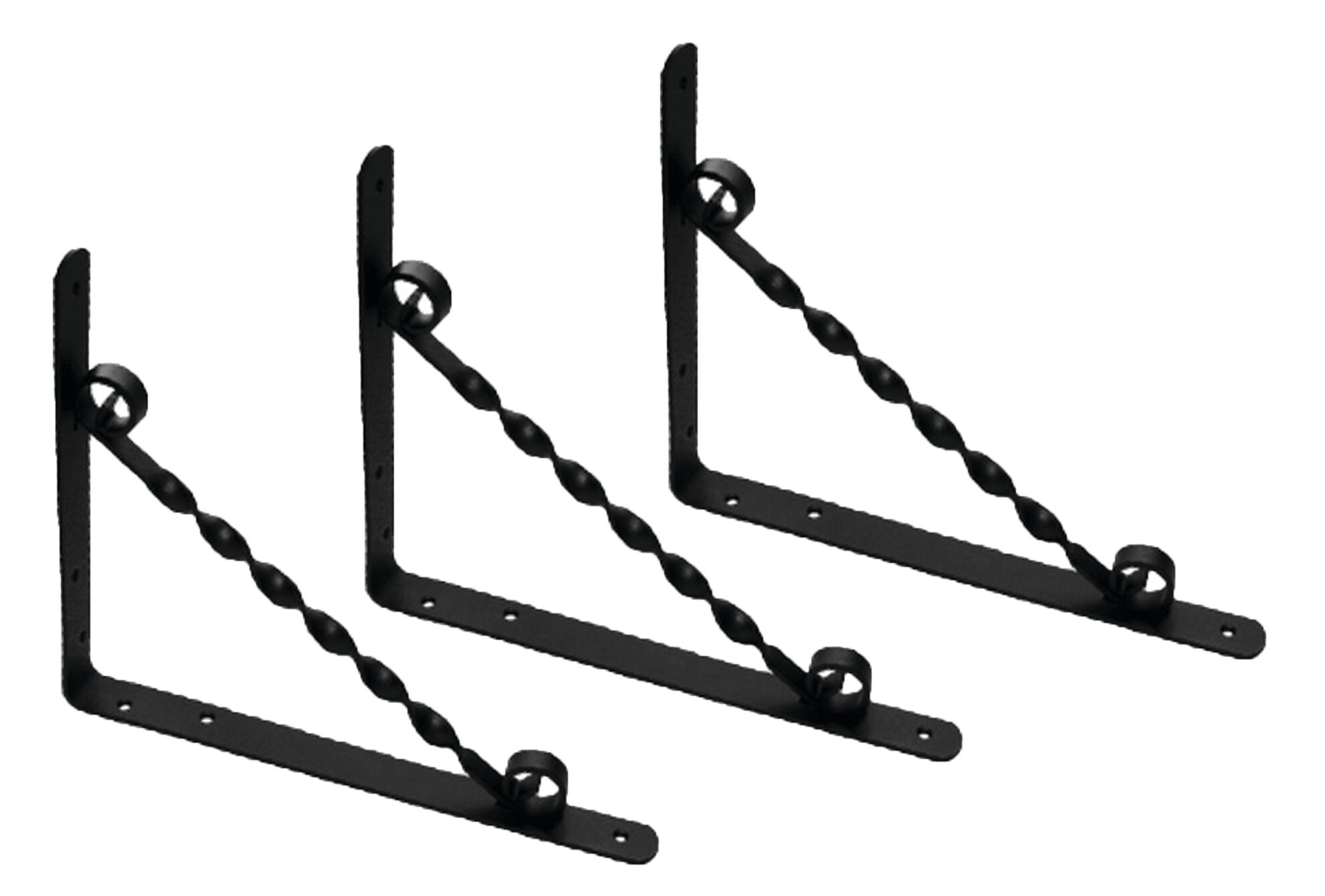 фото Кронштейн фигурный Домарт, 150 x 125 мм, черный