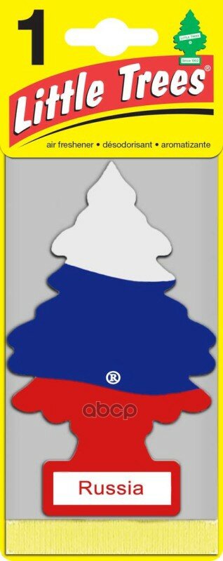 Ароматизатор Подвесной Бумажный Елочка, Российский Флаг Little Trees арт. U1P19974RUSS