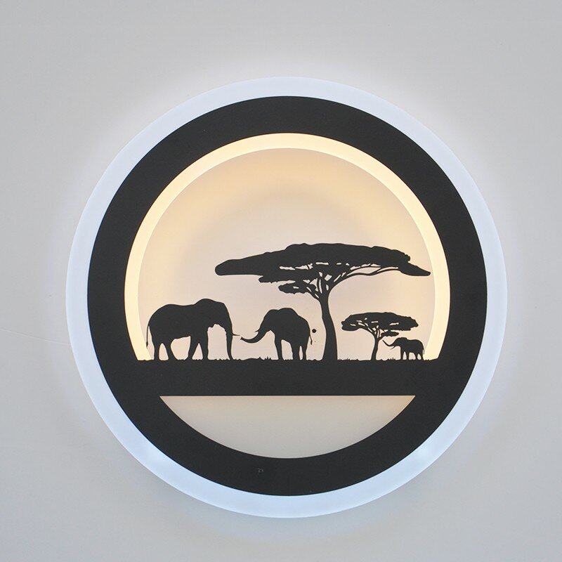 Декоративный светильник "Слоны" 220Вольт, 10Вт, нейтральный белый - фотография № 1