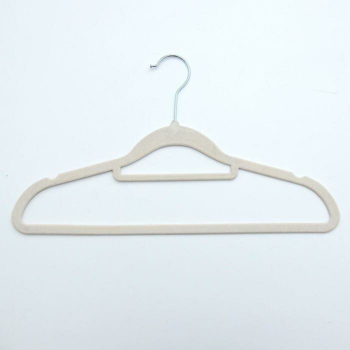 Вешалка-плечики для одежды «Бархат», размер 44-46, флокированное покрытие, цвет микс - фотография № 6