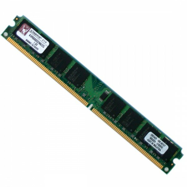 Модуль памяти Kingston DIMM DDR2 2Gb 800MHz Kingston KVR800D2N6/2G RTL PC2-6400 CL6 240-pin 1.8В