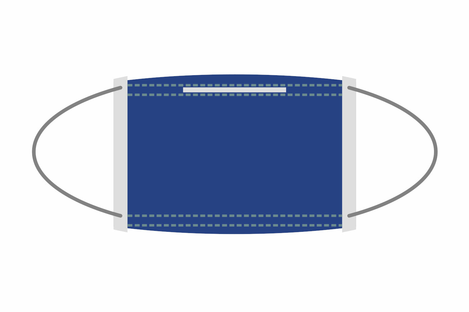Маска медицинская 3-х слойная Gexa (Гекса) на резинке синяя 100шт