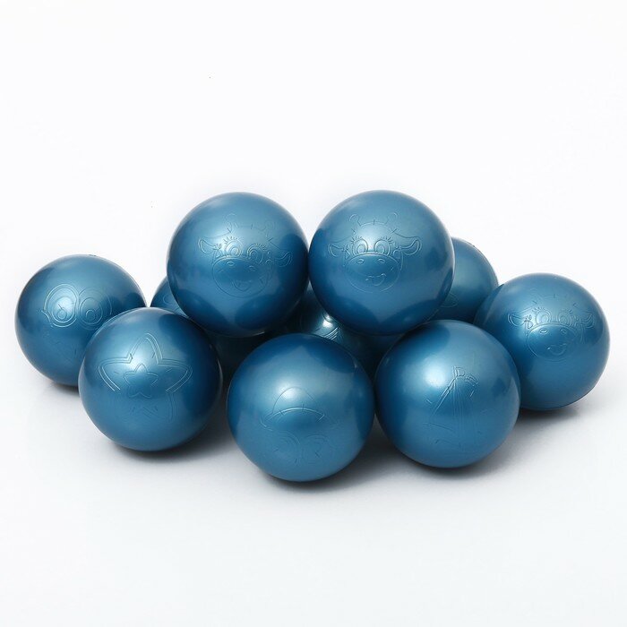 Набор шаров для сухого бассейна 500 шт, цвет: синий металлик - фотография № 1