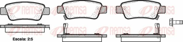 Колодки тормозные дисковые задние для Хонда СРВ 4 2012-2018 год выпуска (Honda CR V 4) REMSA 1290.02