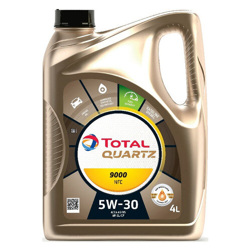 Моторное масло TOTAL Quartz 9000 Future NFC, 5W-30, 4л, синтетическое [10990501]