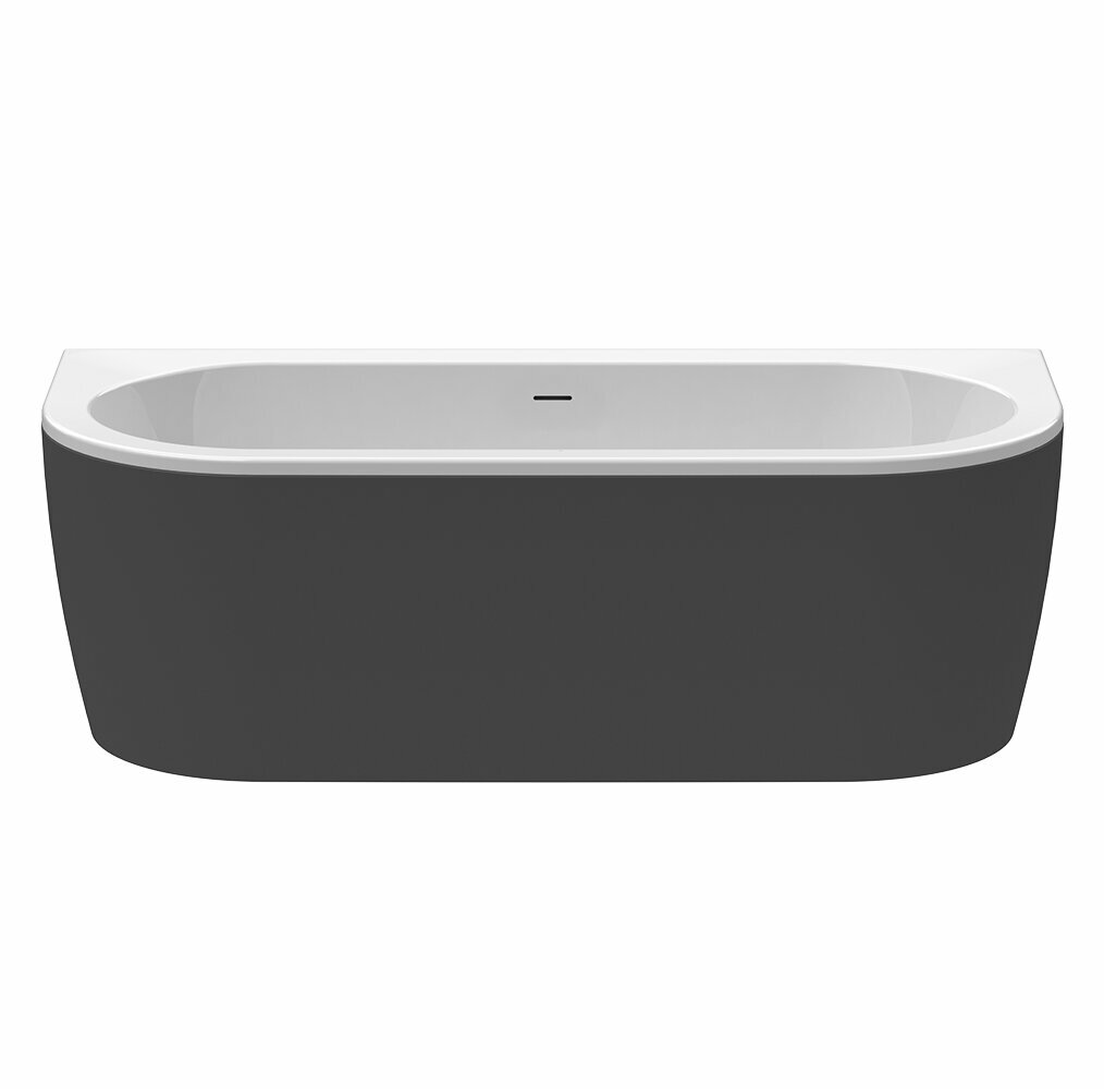 Ванна акриловая Cezares Slim 180х79 SLIM WALL-180-80-60-NERO-SET