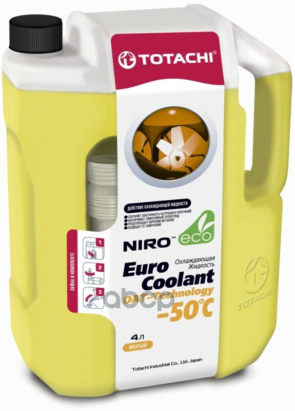 Охлаждающая Жидкость Totachi Niro Euro Coolant Oat - Technology -50 C 4л TOTACHI арт. 4589904924118
