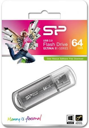 Флешка USB 64GB Silicon Power Ultima II SP064GBUF2M01V1S серебристый