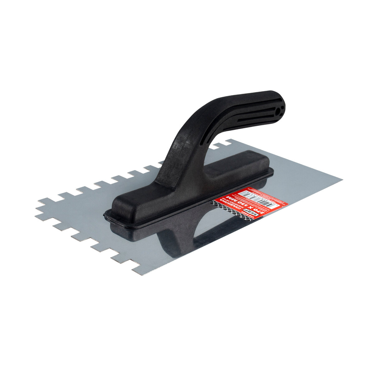 фото Гладилка зубчатая Кедр, нержавеющая сталь, 270 x 130 мм, зуб 10 x 10 мм