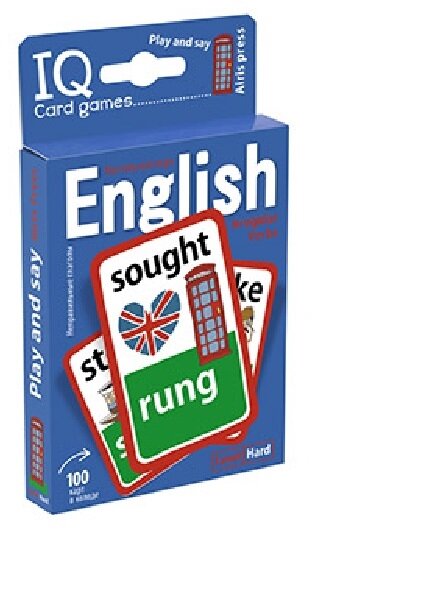 IQ Card games. English. Irregular verbs. Hard Level (100 карт)