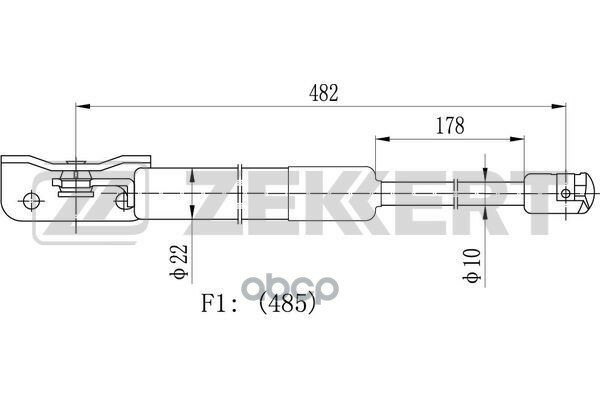 Амортизатор Багажника Citroen C4 Aircross 12- Mitsubishi Asx 10- Peugeot 4008 12- Zekkert арт. GF2485