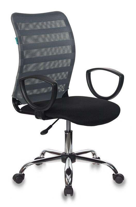 Кресло Бюрократ CH-599AXSL, обивка: сетка/ткань, цвет: серый/черный TW-11