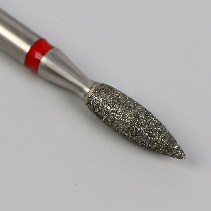 Queen fair Фреза алмазная для маникюра «Пламя», мелкая зернистость, 2,1 × 8 мм